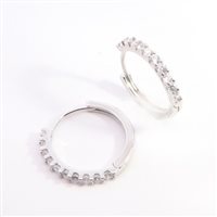 Orecchini Domar Gioielli Donna Orecchino cerchio argento 925 con zirconia cubica in Argento Cubic Zirconia EZB125192